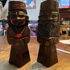 北海道民芸品アイヌ木彫人形