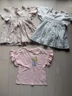 プティマイン　トップス　チュニック　Tシャツ 花柄　ラプンツェル　130 リセ