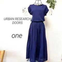 9306-3 アーバンリサーチドアーズ ロングコットンワンピース F 無地