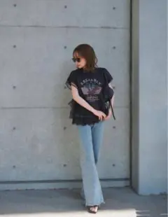 《新品未使用》Java チュールレイヤード＆グラフィックプリントTシャツセットS