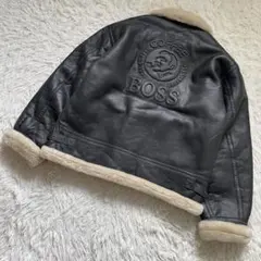 【SUNTORY】人気✨BOSS レザーボアジャケット　LLサイズ　B-3 2025年最新b3フライトジャケットの人気アイテム - メルカリ