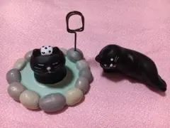 黒猫の置物　クロネコ　メモ立て　ペーパーウェイト