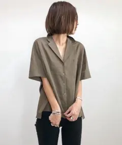 STUDIOUS スラブコットンオープンカラーシャツのサムネイル