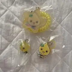 しずくちゃん ハニーちゃん ガチャ ガチャガチャ　3点セット　めじるしチャーム