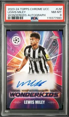 2023-24 Chrome Lewis Miley RC AUTO PSA8