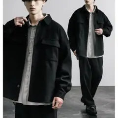 RockyMonroe セットアップ フェイクウール CPOジャケット パンツ