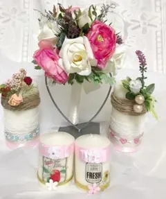 ブーケ & ブーケスタンド & キャンドル4本