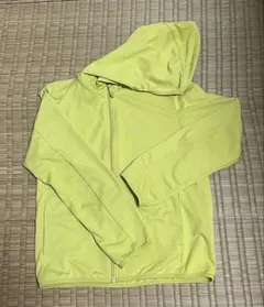 UNIQLO 130メッシュ素材 フルジップフード付きパーカー