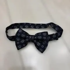 ネイビー 幾何学模様 蝶ネクタイ