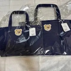 フェイラー　オールドテディワッペントート　ネイビー　L.LL２個セット