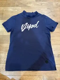 Callaway ネイビー Mサイズ モックネック　半袖シャツ　レディース