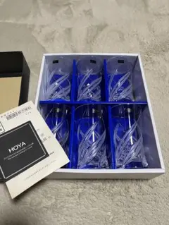 HOYA クリスタルカットグラス 6個セット