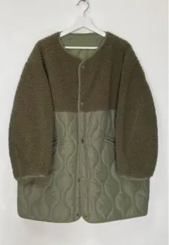 カーキ キルティングジャケット