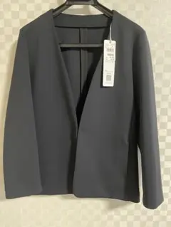 パジャマスーツ　ノーカラージャケット M 黒