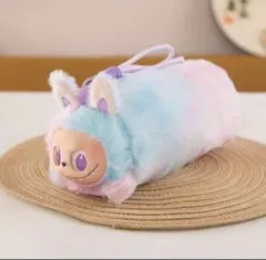 LABUBU ラブブ　もふもふ筆箱　ペンケース　小物入れ（紫）
