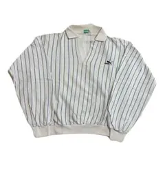 70s PUMA vintage スウェット　スキッパー　ストライプ　古着　短丈