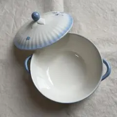 Noritake ノリタケ クラフトーン 青い小花柄のキャセロール皿