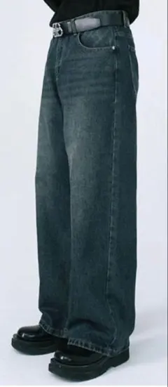 WESTBOY ルーズバギーデニムパンツ ダークブルー S