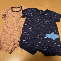 ベビーロンパース 2枚セット 恐竜 サメのサムネイル