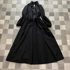 美品✨エンフォルド ハイネック パフスリーブ ロングワンピース 38 ブラック 美品✨エンフォルド ハイネック パフスリーブ ロングワンピース 38
