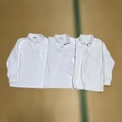 白ポロシャツ 140cm2枚、130cm1枚の3枚セット 汚れあり、破れナシ