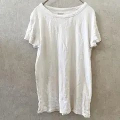 モッシモ 半袖 Tシャツ 無地 クルーネック ショートスリーブ M 白 綿100のサムネイル