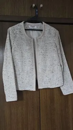 NATURAL BEAUTY BASIC ノーカラージャケット M ベージュ