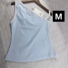 courrèges オフショルダー Tシャツ M ライトブルー