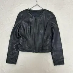 極美品 タグ付 M アナイ ノーカラー シープ レザージャケット 黒 ANAYI 2026年最新】ANAYI レディース レザージャケット・ライダースの人気
