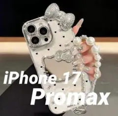 iphone 17promaxスマホケース　ミラー ストラップアイフォーンケース