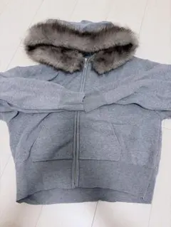 PROPORTION BODY DRESSING ファー付きニットパーカーのサムネイル