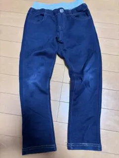 裏フリース デニム パンツ レギンス ズボン 120