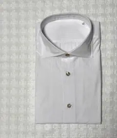 【新品未使用】鎌倉シャツ 長袖シャツ L相当 B品」（右袖に織りきず・シミあり）