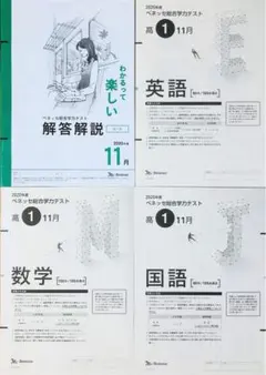 匿名・新品】2024年度11月 高1 進研模試ベネッセ総合学力テスト問題・