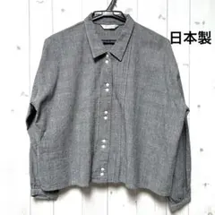 Vintage used 80s 90s レトロ　クロップド丈　ブラウス　シャツのサムネイル