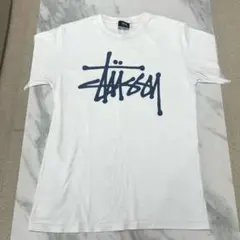 Stüssy ホワイト Tシャツ S ロゴプリント