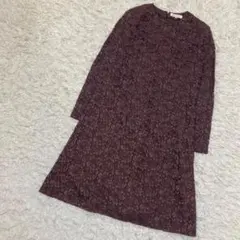 極美品✨イヴサンローラン ラメ ワンピース 上質ニット 花柄 M 渡辺梨加コラボ】メッシュ花柄ワンピ | ロングワンピース