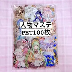 【在庫処分】海外 人物 マスキングテープ フレークシール100枚 PETのみ②