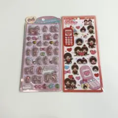 うるちゅるPOPSEAL 平成はっぴーフォン　モンチッチ　2点セット