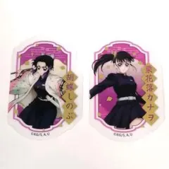 【胡蝶しのぶ・栗花落カナヲ】ダイカットクリアステッカー2点セット【鬼滅の刃】