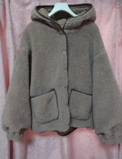 超美品　ボアブルゾン ジャンパー　オリーブデオリーブ リバーシブル