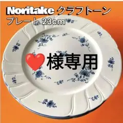 【希少・廃盤品】ノリタケ クラフトーン 23cm プレート2枚セット青い小花柄