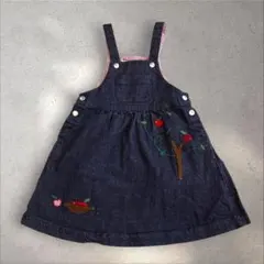 ファミリア　デニムワンピース　サロペット　100