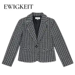 EWIGKEIT　テーラードジャケット ツイードジャケット きれいめ 通勤 L