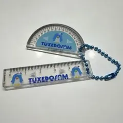ガチャガチャ　レトロ定規・分度器キーホルダー　タキシードサム