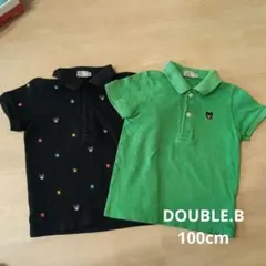 ✩DOUBLE.B ミキハウス✩ポロシャツ 2枚セット 100cm