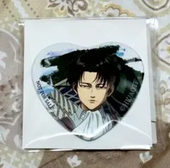 進撃の巨人 リヴァイ Break of Dawn ハート型缶バッジ サビあります