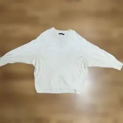 AMERICAN HOLIC Vネックニット アイボリー L レディース