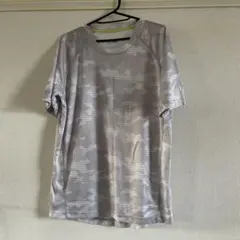 グレー ストライプ 半袖Tシャツ スポーツウェア