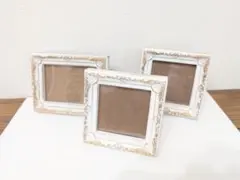 ホワイトフォトフレーム3個　結婚式　ウェディング　ウェルカムスペース セット